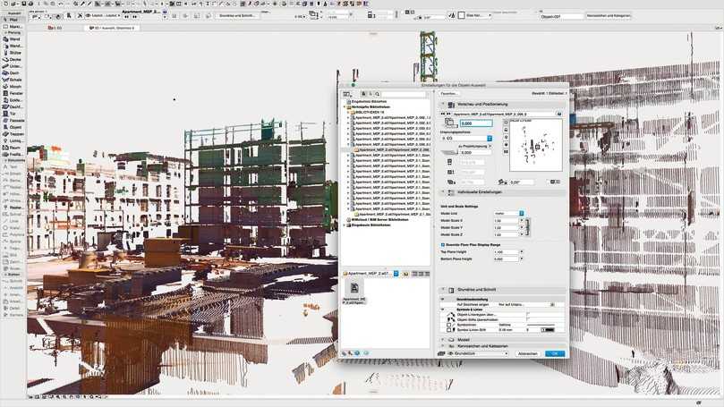 Viele BIM-fähige CAD-Programme können inzwischen Punktwolken direkt importieren und verarbeiten. | Foto: Graphisoft Viele BIM-fähige CAD-Programme können inzwischen Punktwolken direkt importieren und verarbeiten. | Foto: Graphisoft