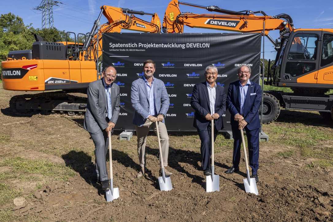 Develon Hyundai Infracore Spatenstich für neue Niederlassung in Mannheim Develon Hyundai Infracore Spatenstich für neue Niederlassung in Mannheim
