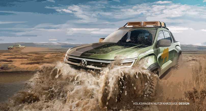 Im Gelände wie auf der Straße fühlt sich der VW Amarok der dritten Generation zu Hause. | Foto: VW Nutzfahrzeuge Im Gelände wie auf der Straße fühlt sich der VW Amarok der dritten Generation zu Hause. | Foto: VW Nutzfahrzeuge