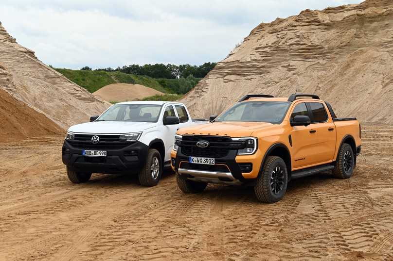 Mit VW Amarok und Ford Ranger treten zwei "Brüder" unter den Pick-Ups gegeneinander an. | Foto: Frank Hausmann Mit VW Amarok und Ford Ranger treten zwei "Brüder" unter den Pick-Ups gegeneinander an. | Foto: Frank Hausmann