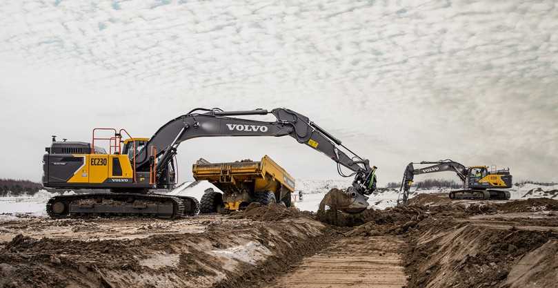 Ein nachhaltiger Betrieb mit niedrigem Lärmpegel und null Emissionen ist mit dem neuen elektrischen Volvo EC230 Electric möglich. | Foto: Volvo CE Ein nachhaltiger Betrieb mit niedrigem Lärmpegel und null Emissionen ist mit dem neuen elektrischen Volvo EC230 Electric möglich. | Foto: Volvo CE