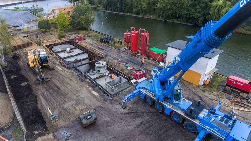 Nebenschluss: Timberpak erhält ein zweizweigiges Entwässerungssystem für regulären Betrieb und für den Notfall. | Foto: Mall Nebenschluss: Timberpak erhält ein zweizweigiges Entwässerungssystem für regulären Betrieb und für den Notfall. | Foto: Mall