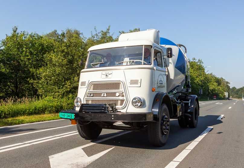 Vom Museum auf die Straße mit dem Fahrmischer Kikker DAF A 1902 DS und 165 PS aus 5,78 Liter Hubraum. | Foto: Bart Lijten Vom Museum auf die Straße mit dem Fahrmischer Kikker DAF A 1902 DS und 165 PS aus 5,78 Liter Hubraum. | Foto: Bart Lijten