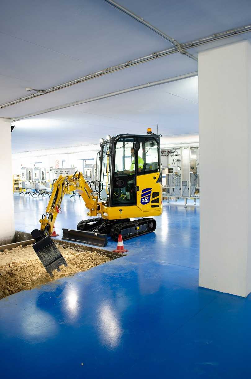 Immer da wo keine lokalen Emissionen entstehen soll: Komatsu PC20E-6 | Foto: Komatsu Immer da wo keine lokalen Emissionen entstehen soll: Komatsu PC20E-6 | Foto: Komatsu