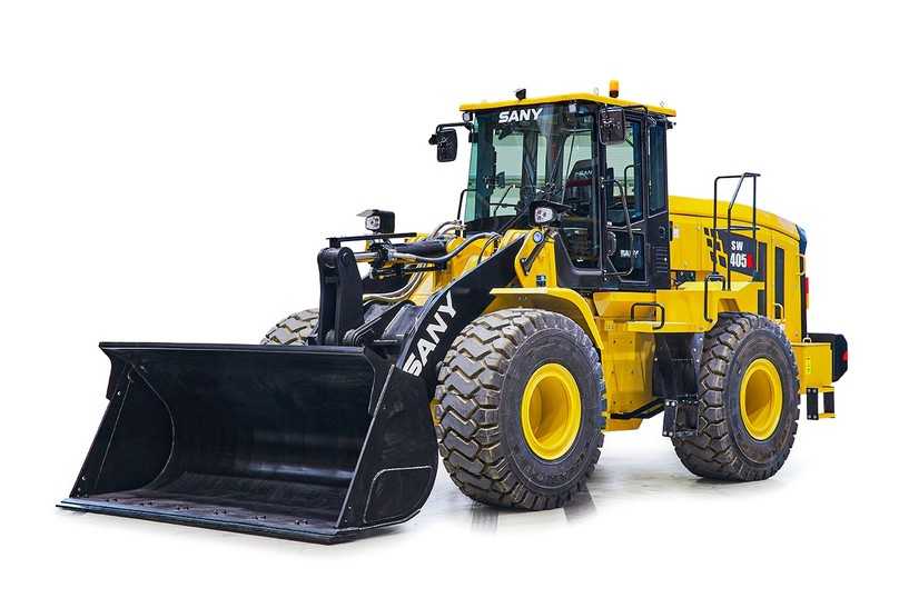 Feiert auf der Steinexpo 2023 sein Deutschland-Debüt: der Sany-Radlader SW405 | Foto: Sany Feiert auf der Steinexpo 2023 sein Deutschland-Debüt: der Sany-Radlader SW405 | Foto: Sany