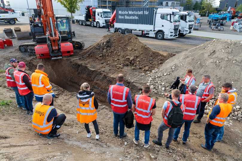 An elf verschiedenen Demobaustellen können reale Situationen und Prozesse aus dem Tiefbau abgebildet und besprochen werden. | Foto: Coreum An elf verschiedenen Demobaustellen können reale Situationen und Prozesse aus dem Tiefbau abgebildet und besprochen werden. | Foto: Coreum