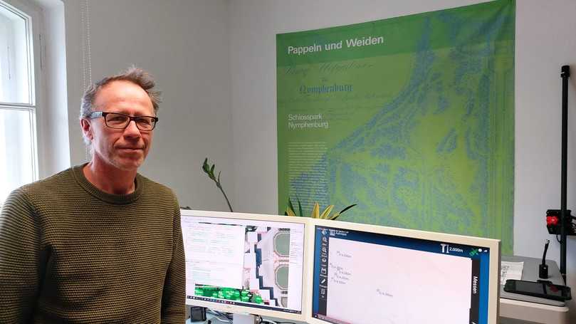 „Mit dem alten System waren die Positionen teilweise bis zu 20 Meter neben dem eigentlichen Baum verortet“, sagt Michael Degle. | Foto: Michael Degle „Mit dem alten System waren die Positionen teilweise bis zu 20 Meter neben dem eigentlichen Baum verortet“, sagt Michael Degle. | Foto: Michael Degle