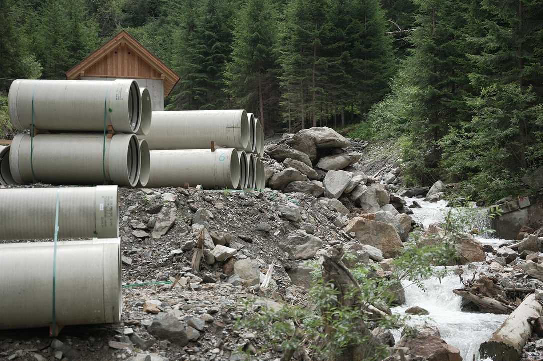 GFK-Rohre von Amiblu im Wasserkraftwerk Lamnitz GFK-Rohre von Amiblu im Wasserkraftwerk Lamnitz