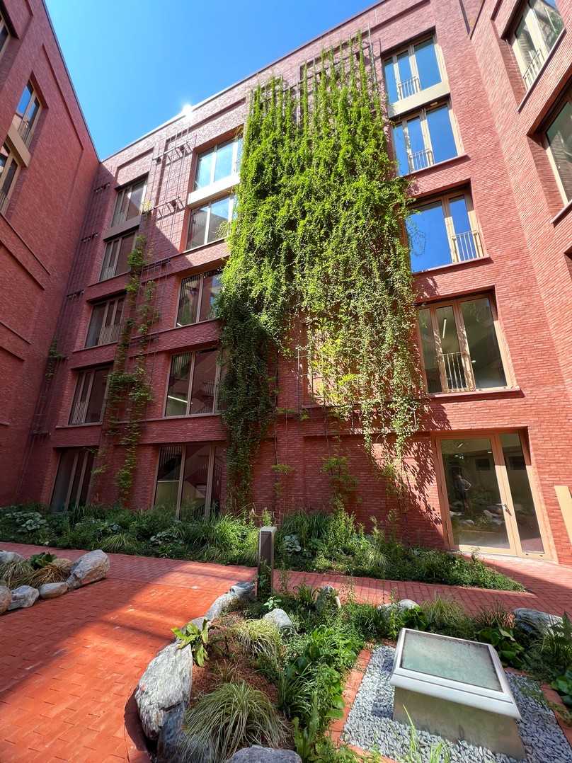 Der Innenhof des Projekts Q8 zeigt, dass auch eine unterkellerte Fläche eindrucksvoll begrünbar ist. | Foto: cityarc, Institut für Stadtnatur Der Innenhof des Projekts Q8 zeigt, dass auch eine unterkellerte Fläche eindrucksvoll begrünbar ist. | Foto: cityarc, Institut für Stadtnatur