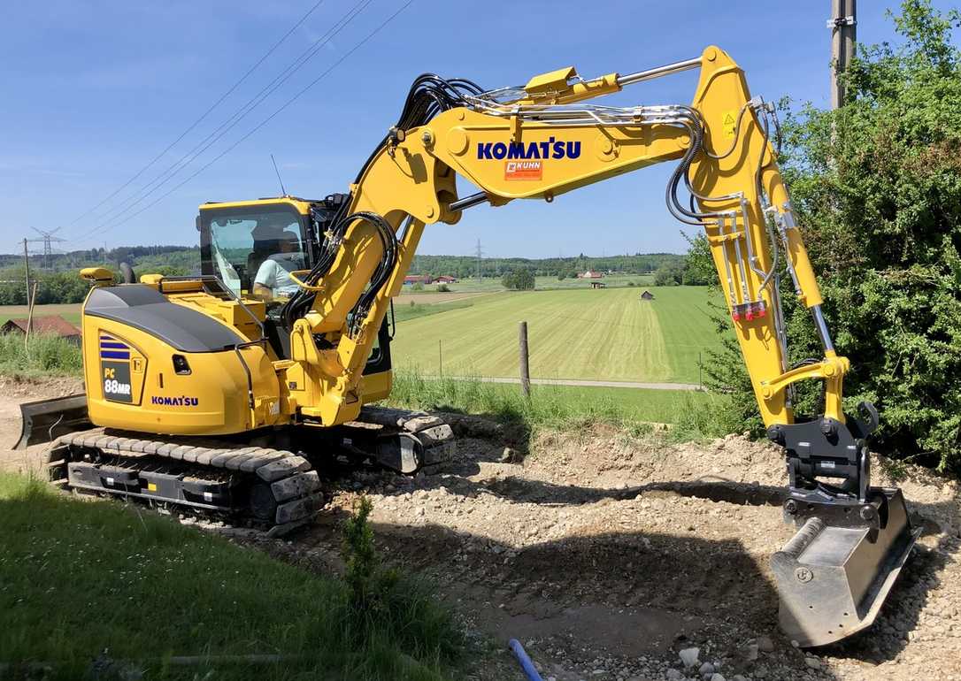 PC88MR-11 Bagger von Komatsu für den GaLaBau PC88MR-11 Bagger von Komatsu für den GaLaBau