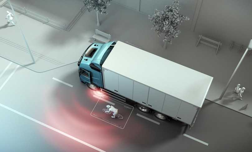 Dooring-Unfälle, bei denen Fahrradfahrer mit einer sich plötzlich öffnenden Fahrzeugtür zusammenstoßen, sind mit dem neuen Türöffnungswarner von Volvo Trucks passé. | Foto: Volvo Trucks Dooring-Unfälle, bei denen Fahrradfahrer mit einer sich plötzlich öffnenden Fahrzeugtür zusammenstoßen, sind mit dem neuen Türöffnungswarner von Volvo Trucks passé. | Foto: Volvo Trucks
