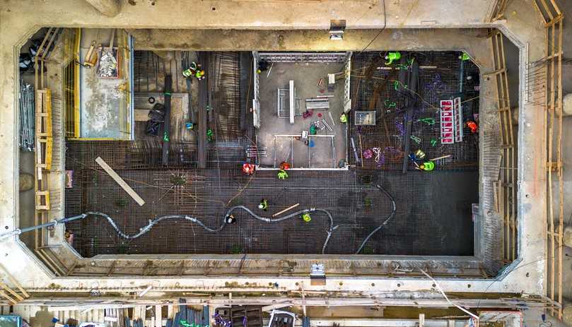 In den intensivsten Bauphasen wurden pro Tag rund 45 Tonnen Baustahl verarbeitet. | Foto: Ringer GmbH In den intensivsten Bauphasen wurden pro Tag rund 45 Tonnen Baustahl verarbeitet. | Foto: Ringer GmbH