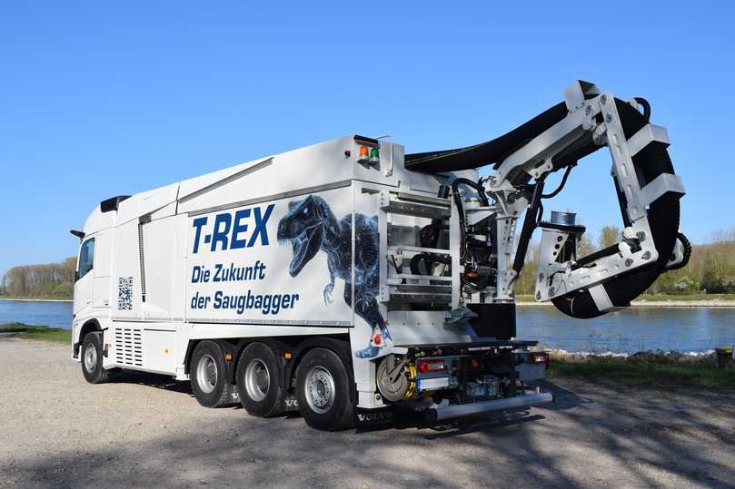 Der neue MTS Dino T-Rex ist ein leistungsstarker Saugbagger der nächsten Generation für den innerstädtischen Bereich, Großbaustellen oder für sensible Einsätze. | Foto: MTS Der neue MTS Dino T-Rex ist ein leistungsstarker Saugbagger der nächsten Generation für den innerstädtischen Bereich, Großbaustellen oder für sensible Einsätze. | Foto: MTS