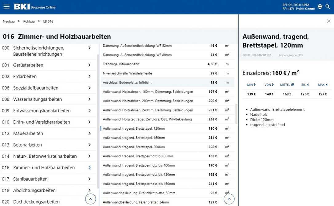 Baupreise: BKI Baupreise online 2025 erschienen Baupreise: BKI Baupreise online 2025 erschienen