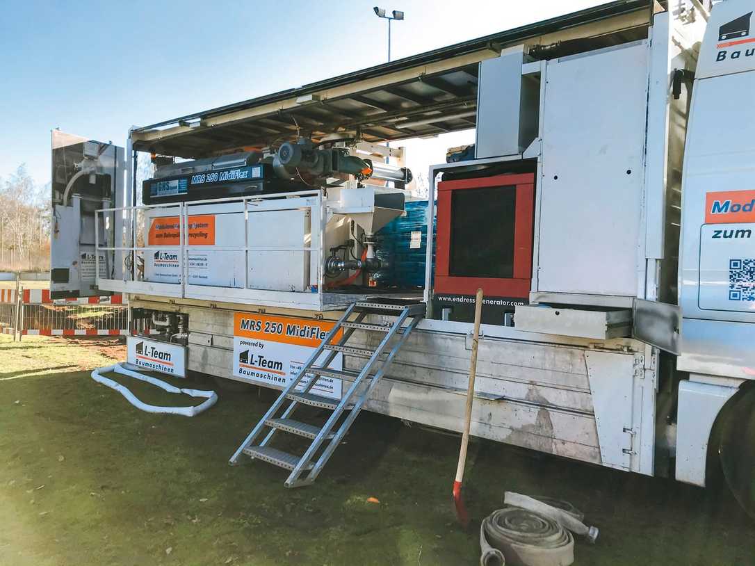Recycling- und Bentonitmischanlage: All-in-one-Lösung MRS 250 MidiFlex Recycling- und Bentonitmischanlage: All-in-one-Lösung MRS 250 MidiFlex
