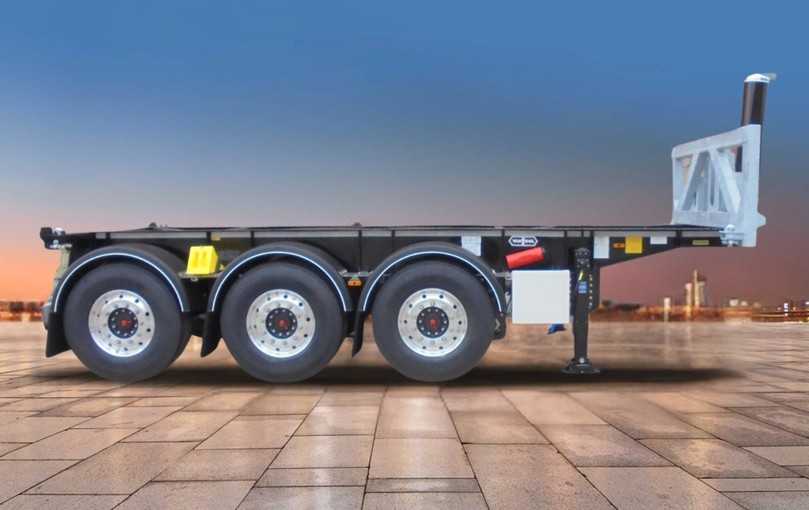 Das Van Hool 20-Fuß-Kipperchassis ist für Wechselkippaufbau geeignet, wie sie auch Schmitz Cargobull im Programm hat. | Foto: Schmitz Cargobull Das Van Hool 20-Fuß-Kipperchassis ist für Wechselkippaufbau geeignet, wie sie auch Schmitz Cargobull im Programm hat. | Foto: Schmitz Cargobull