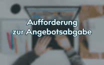 Aufforderung zur Angebotsabgabe Aufforderung zur Angebotsabgabe