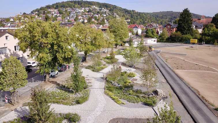 Schwammstadt-Konzept für LGS 2027: Wie sich ein Sportplatz in Büdingen verändert