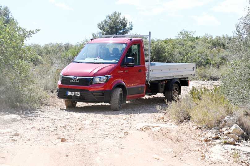 Ein Transporter, zwei Allradsysteme: MAN TGE 4x4 für den Einsatz abseits der Straße. | Foto: Randolf Unruh Ein Transporter, zwei Allradsysteme: MAN TGE 4x4 für den Einsatz abseits der Straße. | Foto: Randolf Unruh