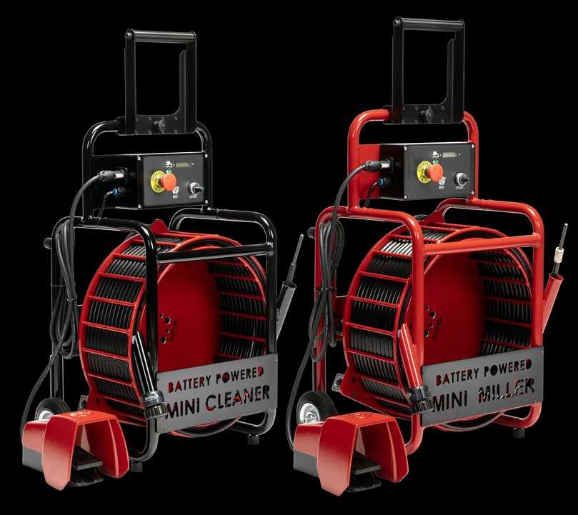 Batteriebetriebene schnelle Rohrreinigung mit dem Battery Mini Cleaner und dem Battery Mini Miller | Foto: Picote Solutions Batteriebetriebene schnelle Rohrreinigung mit dem Battery Mini Cleaner und dem Battery Mini Miller | Foto: Picote Solutions