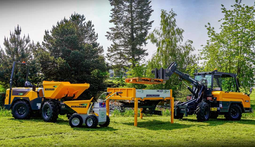 Multilader C804e vollelektrisches Fahrzeug von Bergmann Maschinenbau als Lader oder Dumper Multilader C804e vollelektrisches Fahrzeug von Bergmann Maschinenbau als Lader oder Dumper