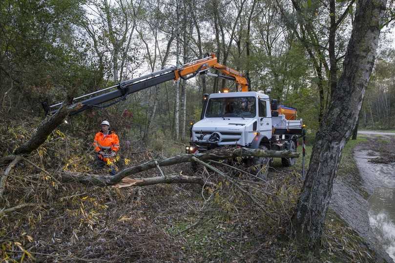 Aus der hochgeländegängigen Baureihe wird ein Unimog U 5023 präsentiert. | Foto: Daimler Truck AG Aus der hochgeländegängigen Baureihe wird ein Unimog U 5023 präsentiert. | Foto: Daimler Truck AG