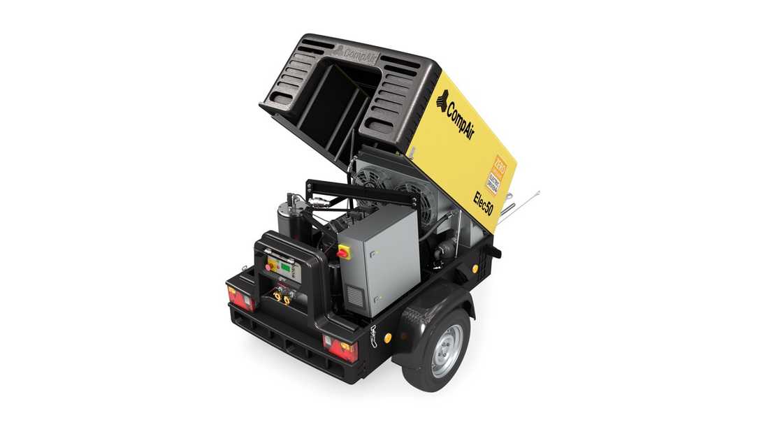 Compair e-Portable Kompressor Elec50 mit Elektroantrieb spart Energie Compair e-Portable Kompressor Elec50 mit Elektroantrieb spart Energie