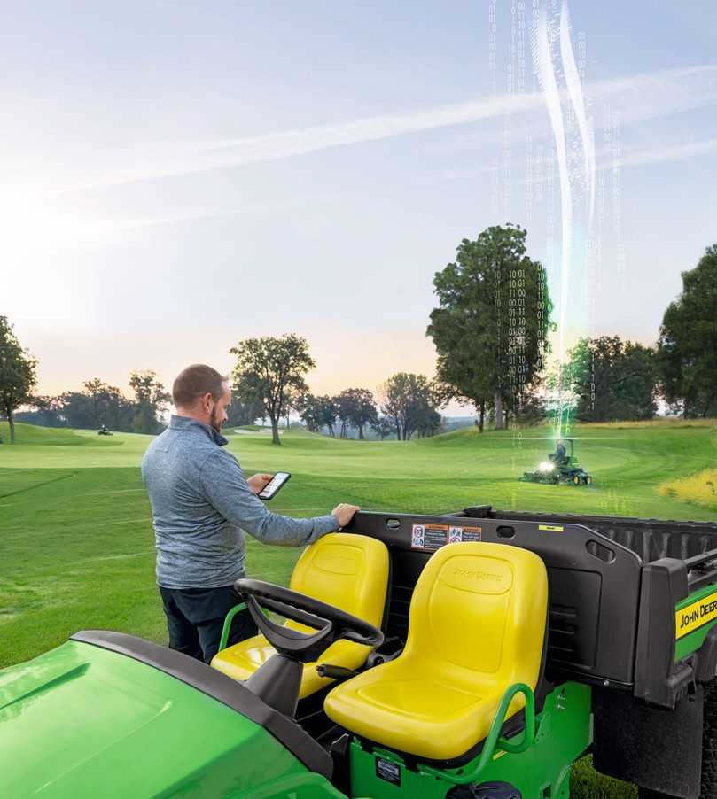 Konnektivität als Standard bei einem Großteil der Golfmaschinen: Dies dient als Management-Tool für die gesamte Flotte und zeigt sowohl die aktuellen als auch die aufgezeichneten Standorte der Maschinen. | Foto: John Deere Konnektivität als Standard bei einem Großteil der Golfmaschinen: Dies dient als Management-Tool für die gesamte Flotte und zeigt sowohl die aktuellen als auch die aufgezeichneten Standorte der Maschinen. | Foto: John Deere