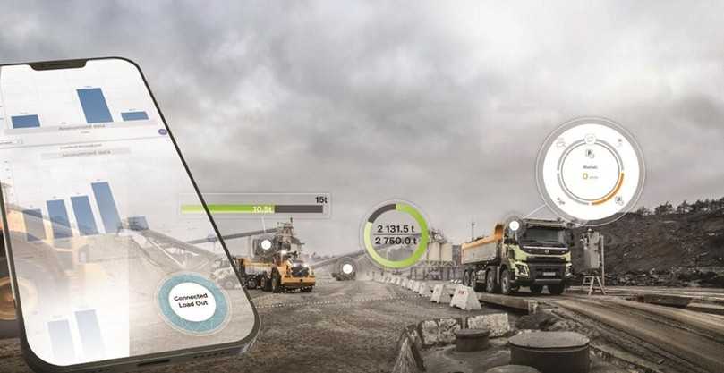 Das Assistenzsystem Connected Load Ou steht für Volvo-Radlader und -Bagger mit integriertem Wiegesystem und Load Assist bzw. Dig Assist zur Verfügung. | Foto: Volvo CE Das Assistenzsystem Connected Load Ou steht für Volvo-Radlader und -Bagger mit integriertem Wiegesystem und Load Assist bzw. Dig Assist zur Verfügung. | Foto: Volvo CE