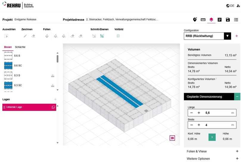 Beispiel einer Konfiguration in der Software Rausikko Neo | Foto: Rehau Beispiel einer Konfiguration in der Software Rausikko Neo | Foto: Rehau