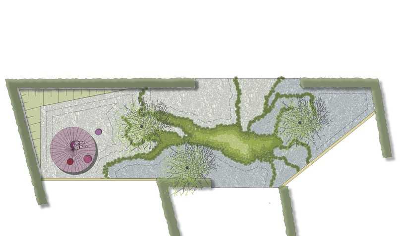Der „Zoomgarten“ stellt auf 128 m² die Bodenseeregion dar. | Foto: Grafik: Form & Pflanze Der „Zoomgarten“ stellt auf 128 m² die Bodenseeregion dar. | Foto: Grafik: Form & Pflanze