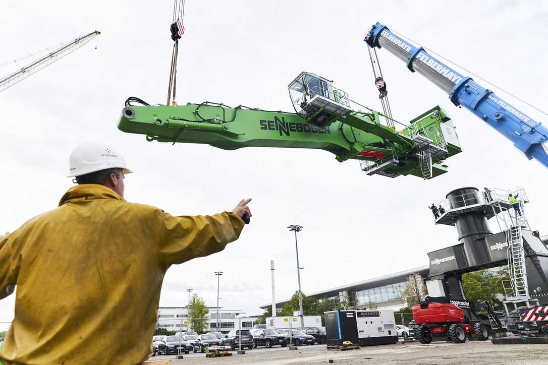 Aufbau der bauma 2022: Vorbereitungen auf dem Messegelände in der Bildergalerie Aufbau der bauma 2022: Vorbereitungen auf dem Messegelände in der Bildergalerie