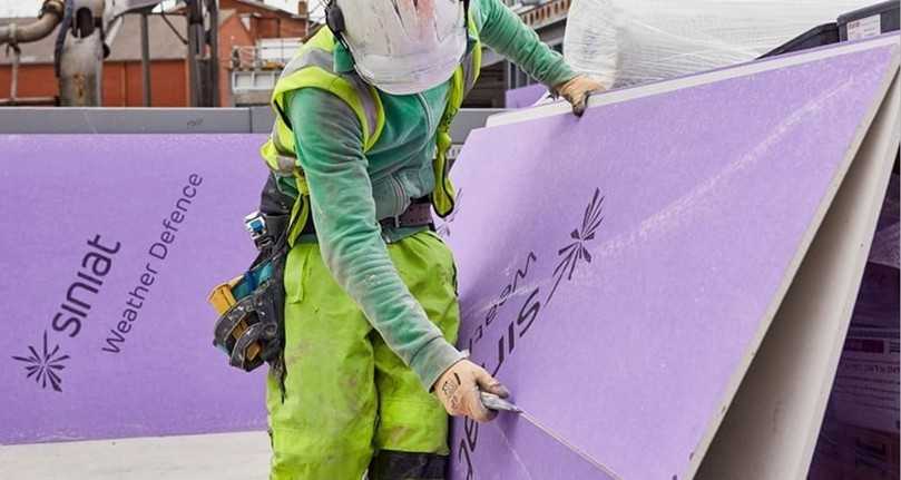 Vom Gipsplatten-Geschäft erwartet sich Owens-Corneing ein hohes Potenzial. | Foto: Owens Corning Vom Gipsplatten-Geschäft erwartet sich Owens-Corneing ein hohes Potenzial. | Foto: Owens Corning