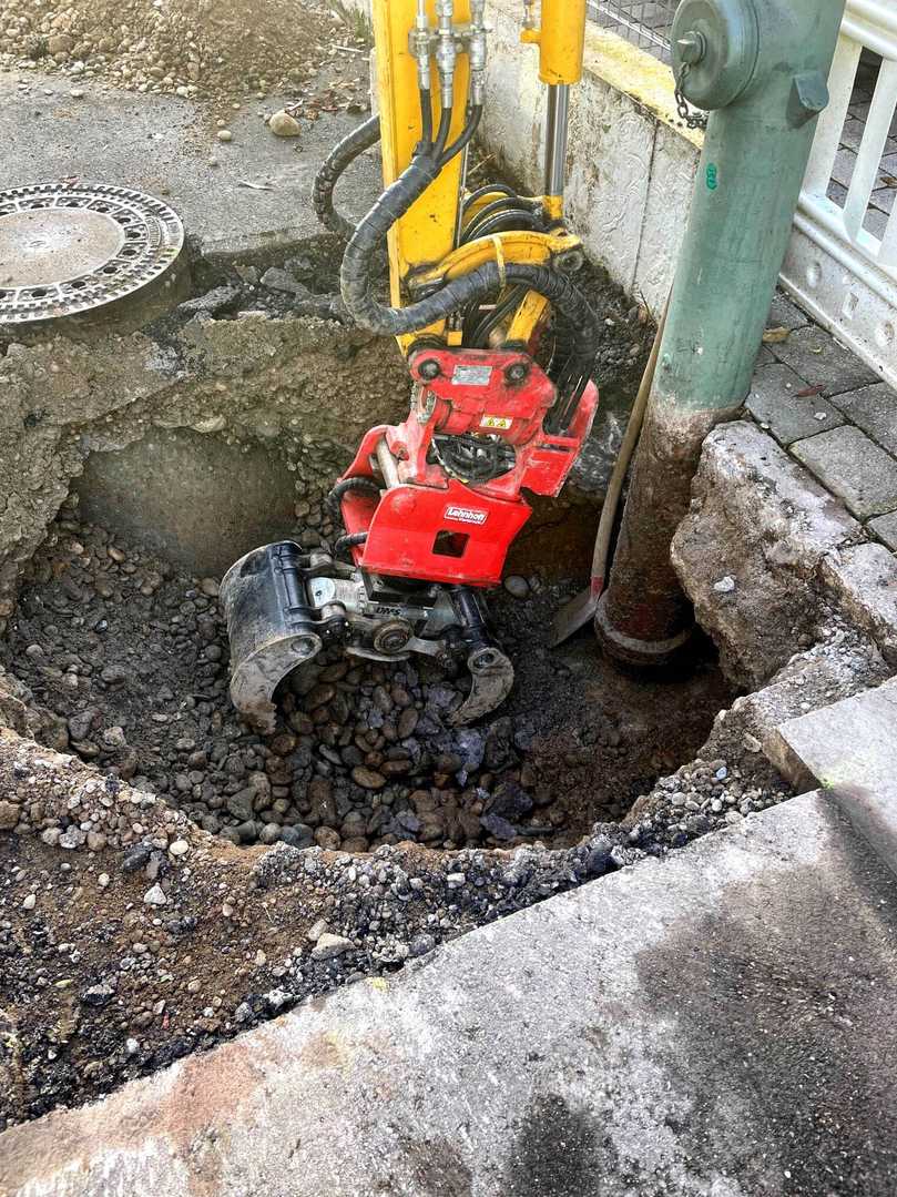 Greifer, Löffel, Felsmeißel und ein Anbauverdichter sind für Markus Kocheise unverzichtbare Werkzeuge im Tagesgeschäft. | Foto: Markus Kocheise Greifer, Löffel, Felsmeißel und ein Anbauverdichter sind für Markus Kocheise unverzichtbare Werkzeuge im Tagesgeschäft. | Foto: Markus Kocheise