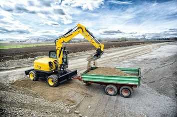 Yanmar Mobilbagger mit Steckdose am Unterwagen