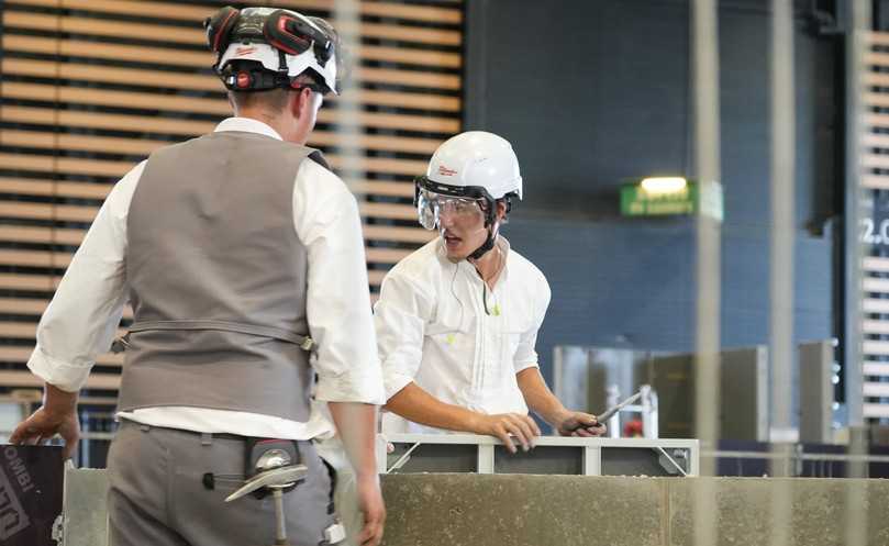 Die Betonbauer hatten bei den WorldSkills in Lyon eine kniffelige Aufgabe zu bewältigen. | Foto: ZDB Die Betonbauer hatten bei den WorldSkills in Lyon eine kniffelige Aufgabe zu bewältigen. | Foto: ZDB