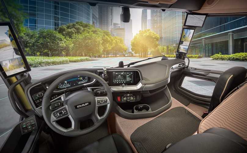 Feiner Rundumblick im DAF XD: Dank großen Fensterflächen, Spiegel-Ersatzsystem und Corner-View. | Foto: DAF Trucks Feiner Rundumblick im DAF XD: Dank großen Fensterflächen, Spiegel-Ersatzsystem und Corner-View. | Foto: DAF Trucks