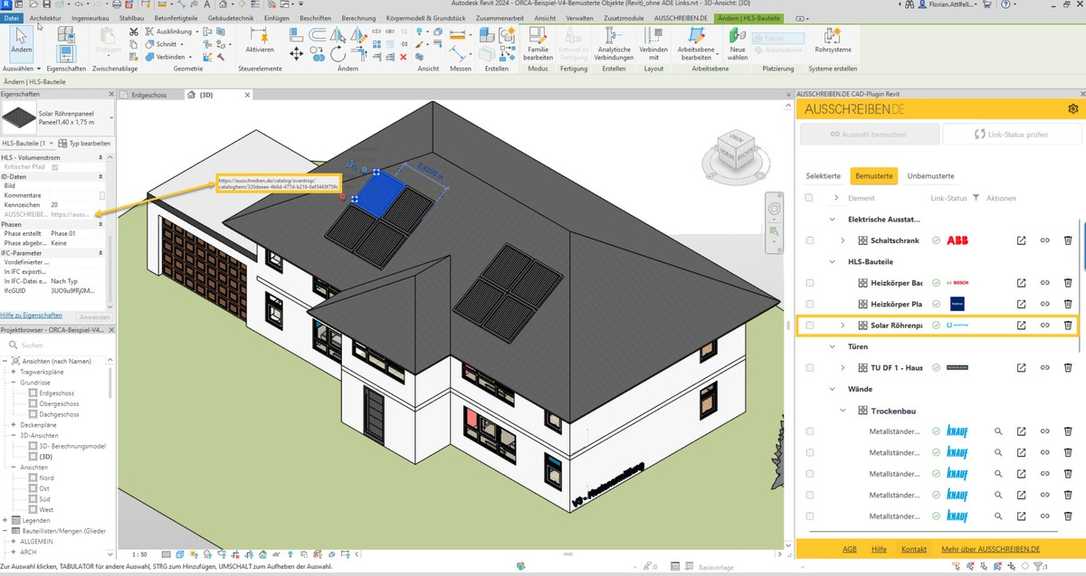 Bausoftware: Neues CAD-Plugin für Revit von Ausschreiben.de Bausoftware: Neues CAD-Plugin für Revit von Ausschreiben.de