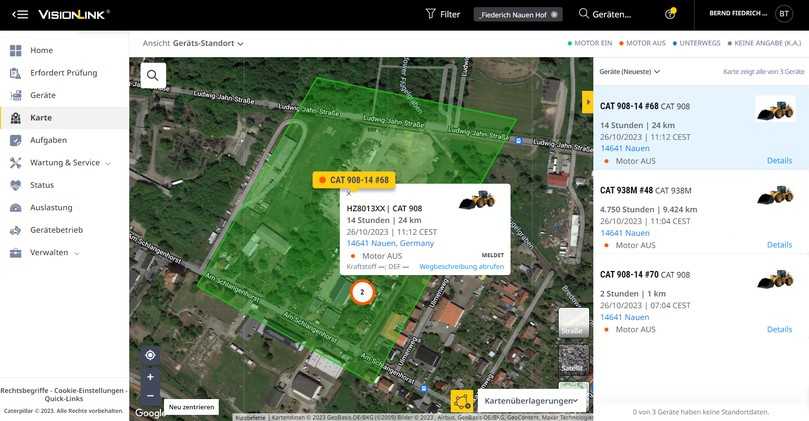 Dank der neuen VisionLink-App sind die Maschinendaten schnell griffbereit. | Foto: Zeppelin Dank der neuen VisionLink-App sind die Maschinendaten schnell griffbereit. | Foto: Zeppelin