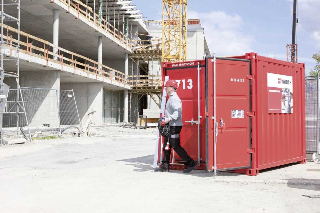 Würth Baustellenlogistik und Emicontrols Staubunterdrückung im Coreum Stockstadt am Rhein Würth Baustellenlogistik und Emicontrols Staubunterdrückung im Coreum Stockstadt am Rhein