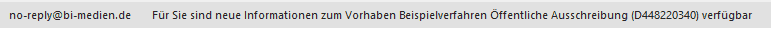 Hinweis auf einen Kommunikationsbeitrag