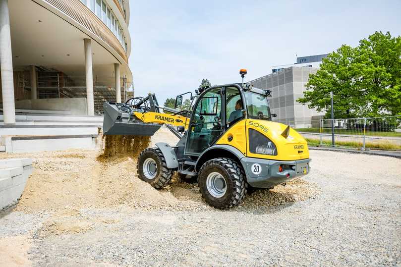 Erstmals auf der bauma 2025, jetzt auf der Nordbau zu sehen: der Kramer Radlader 5095 mit Facelift | Foto: HKL Erstmals auf der bauma 2025, jetzt auf der Nordbau zu sehen: der Kramer Radlader 5095 mit Facelift | Foto: HKL