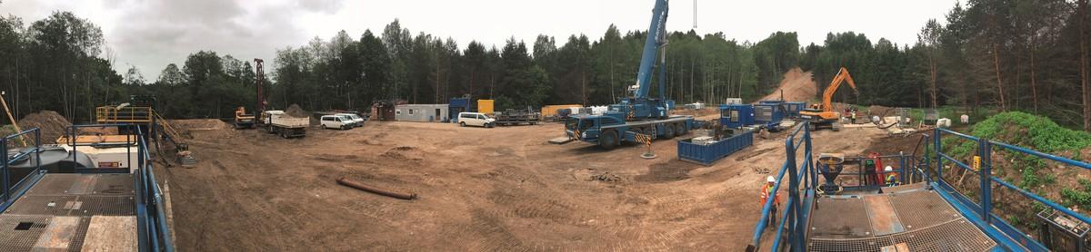 Umbau des Bohrplatzes nach Bohrlinienänderung | Foto: LMR Drilling