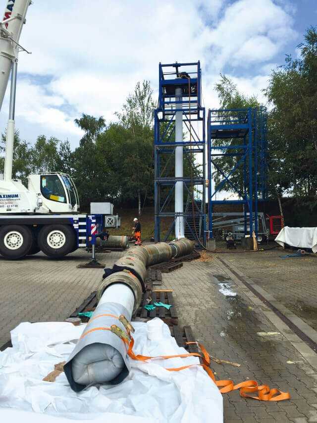 Zunächst war eine Testinstallation auf dem Gelände der Firma Aarsleff auszuführen. Zunächst war eine Testinstallation auf dem Gelände der Firma Aarsleff auszuführen.