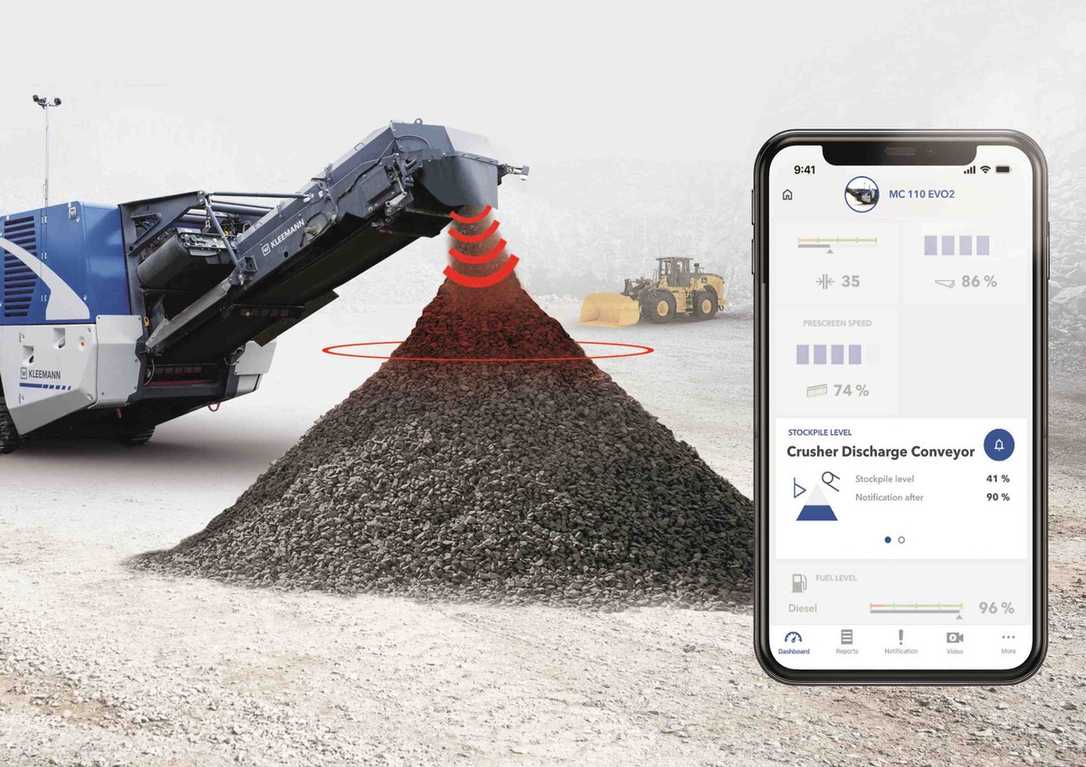 Kleemann-App Spective Connect um Funktion Haldenüberwachung erweitert Kleemann-App Spective Connect um Funktion Haldenüberwachung erweitert