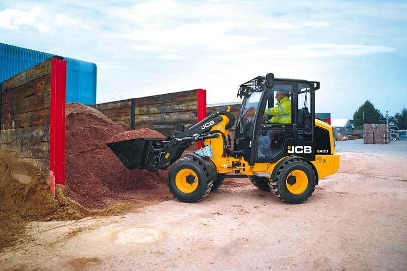 Der kompakte Radlader 403 soll auf der GaLaBau in Nürnberg präsentiert werden. | Foto: JCB Der kompakte Radlader 403 soll auf der GaLaBau in Nürnberg präsentiert werden. | Foto: JCB