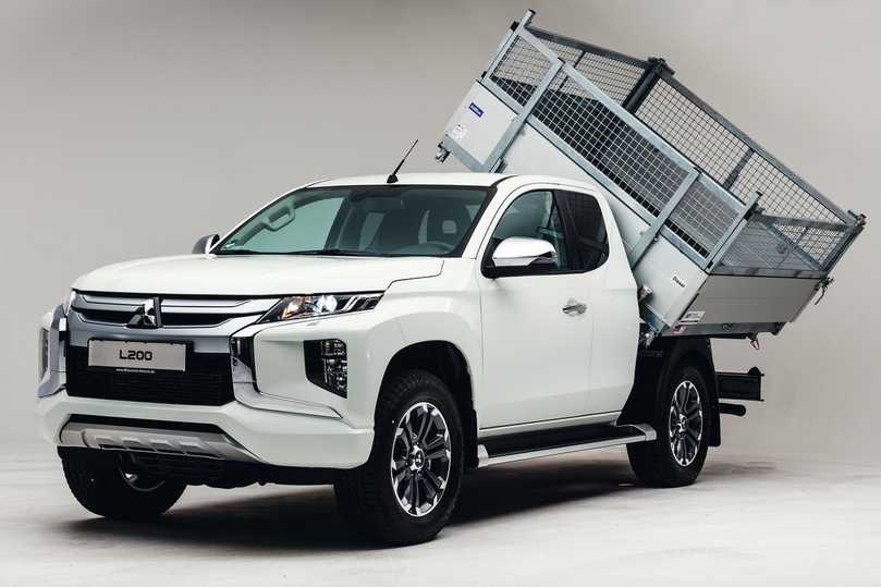 Ungewöhnlicher Pick-up Mitsubishi L 200: Kipper-Variante mit Laubaufsatz. | Foto: Mitsubishi Ungewöhnlicher Pick-up Mitsubishi L 200: Kipper-Variante mit Laubaufsatz. | Foto: Mitsubishi