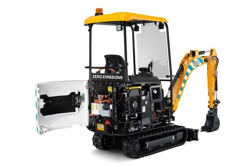 Seit Juni 2019 hat JCB den elektrischen Minibagger 19C-1E im Portfolio. | Foto: JCB Seit Juni 2019 hat JCB den elektrischen Minibagger 19C-1E im Portfolio. | Foto: JCB