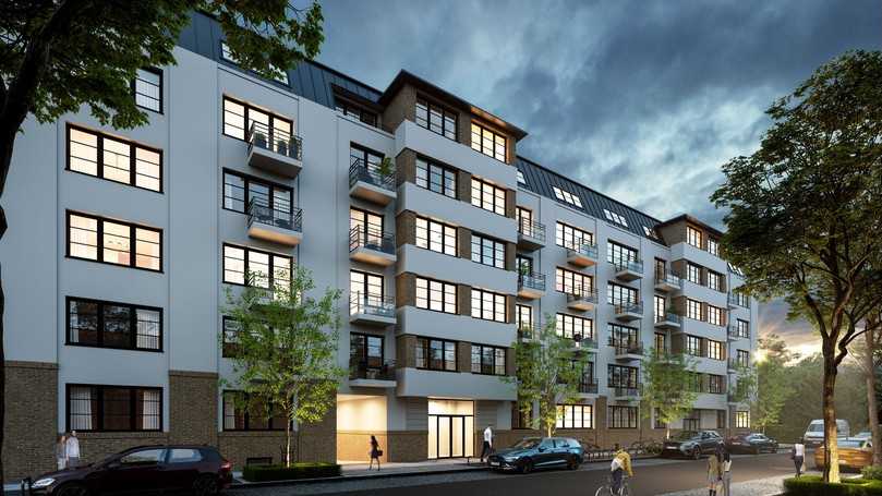 Fischerstraße 11-8: Zur Straßenseite hin wird ein 6-geschossiger Riegelbau errichtet, in dem auf bei 5.108 m2 Bruttogeschossfläche 105 Wohnungen Platz finden. | Foto: Renderopus Fischerstraße 11-8: Zur Straßenseite hin wird ein 6-geschossiger Riegelbau errichtet, in dem auf bei 5.108 m2 Bruttogeschossfläche 105 Wohnungen Platz finden. | Foto: Renderopus