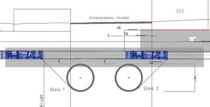 Abb. 5: Überquerungssituation U-Bahn-Tunnel | Foto: Epping Rohrvortrieb GmbH Abb. 5: Überquerungssituation U-Bahn-Tunnel | Foto: Epping Rohrvortrieb GmbH
